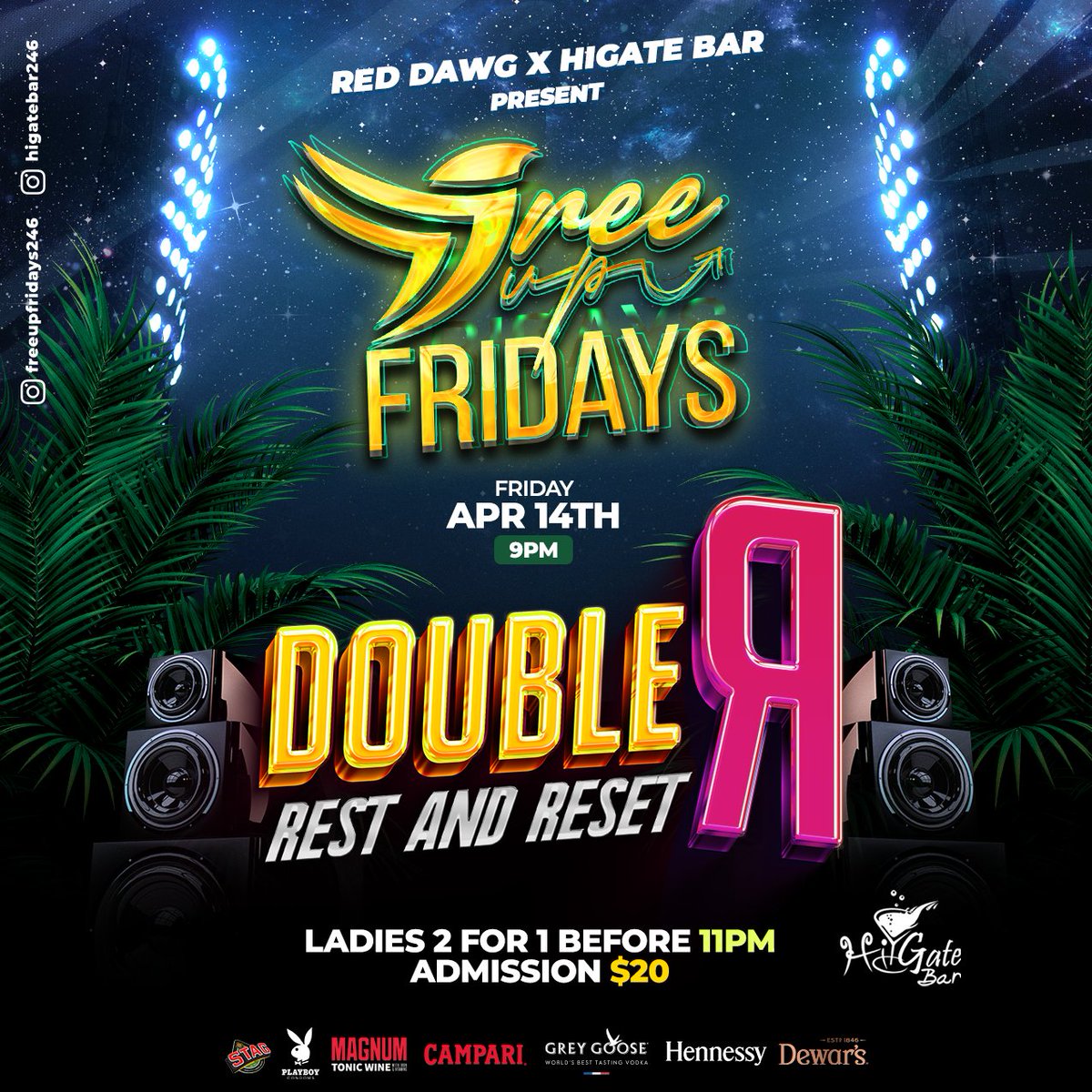 reddawg718's tweet photo. #FreeUpFriday is back!!!
Welcome to our first monthly installment.
Double R: Rest and Reset
Admission $20
Ladies 2 4 1 before 11pm
Start Time 9pm
Island's best DJs and bar is rock solid https://t.co/NjtBRUPZTO