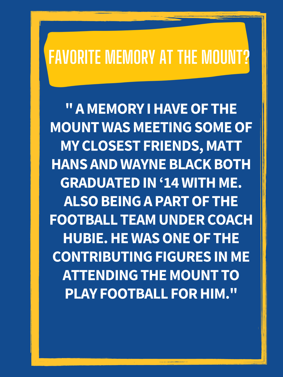 MSJCOM's tweet photo. This weeks Alumni Shoutout goes to 2014 graduate Shain Abney. Swipe to see what life is like post-grad and advice for current students. Thank you for the awesome words of encouragement Shain, Congratulations!
#msj #alumnishoutout https://t.co/Tw1AcDhhzF