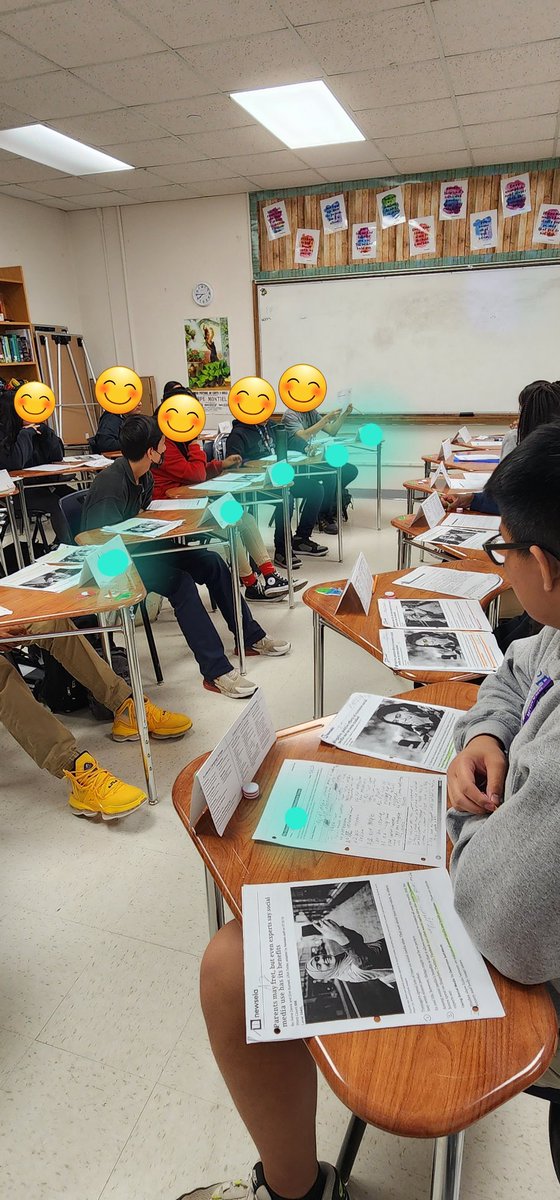 S_Maxwell21's tweet photo. AVID in Action 🎬 Ms. Adams and the Philosophical Chairs 📣 Shout out to a brave kiddo disagreeing with Ms. Burt on her thoughts of how social media has more disadvantages for teenagers, of course, in a scholarly way 😆😁 @Jackson_Vikings @GISDTLD @szburt @KatMoore0624 @AVIDGISD https://t.co/ZL1NBBYVL7