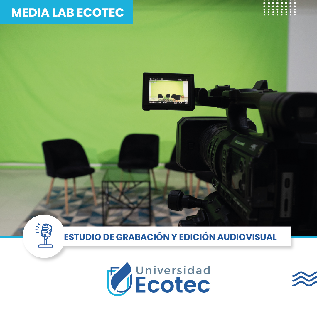 UnivEcotec's tweet image. Nuestro #MediaLab es un espacio dónde nuestros estudiantes, de todas las carreras podrá desarrollar competencias de #comunicación desde la experiencia.

Conoce las 5 áreas de producción y post-producción #audiovisual de nuestro #MediaLabECOTEC de la Facultad de @mktycom_uecotec.