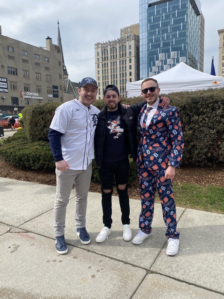 tonydombrowski's tweet photo. Come with me to Opening Day 2023 at Comerica Park! Today was a blast. S/O to those who interviewed me, took pictures with the suit, and all my followers and supporters. Thanks to my awesome camera guy, @JaylenHTV. Go @tigers!

https://t.co/jI1DhLfrDi

#RepDetroit | #OpeningDayDET https://t.co/9812Yc79aW