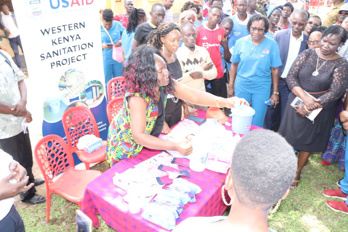 nams_tina's tweet photo. During Cervical Cancer Screening Day, Menstrual Laboratory Was Set Up Courtesy of WKSP to Create Awareness of Menstrual Products, disposal Method, Physical Hygiene, Knowledge on Menstrual Health Management and Create Awareness of the three Menstrual Pledges

@USAIDGH @USAIDKenya https://t.co/UMehDXscxr