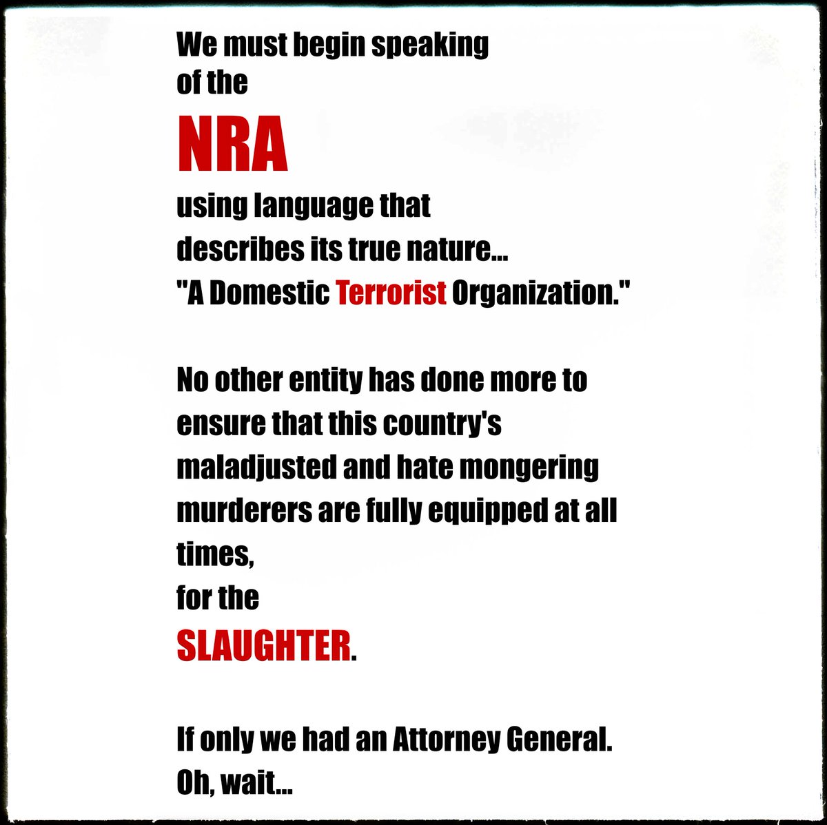 CafePreston's tweet photo. #NRA
#MassShootings https://t.co/Un8zHZUAML