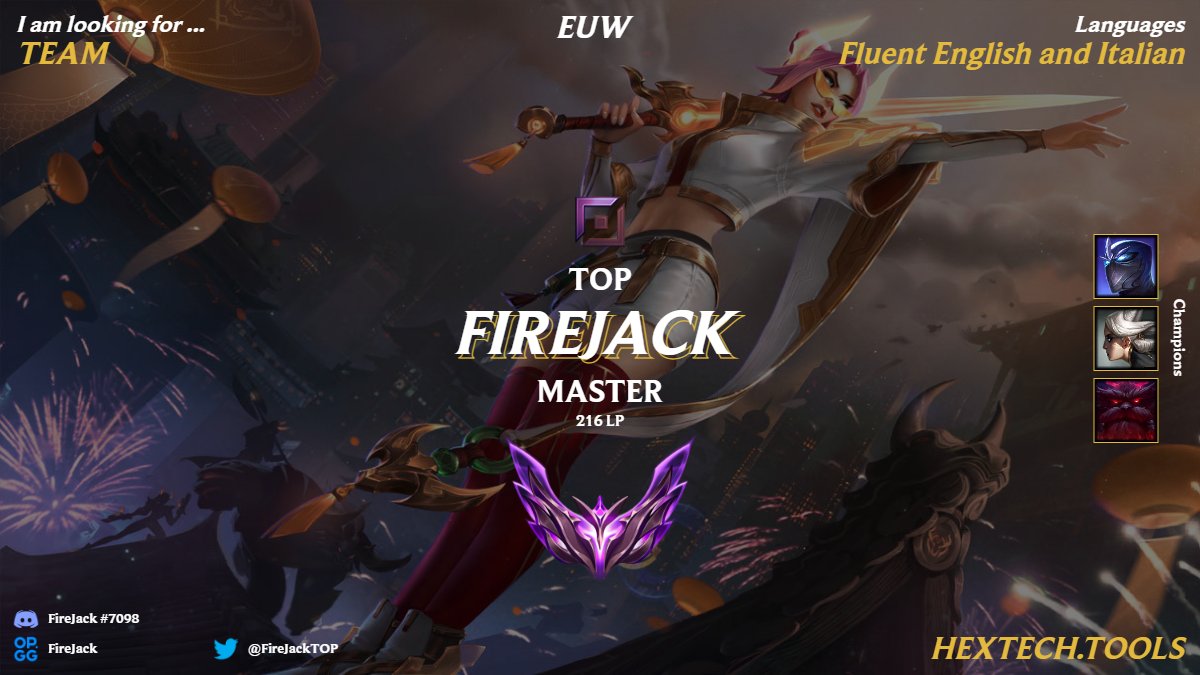 FireJackTOP's tweet image. Still looking for options

@LoL_LFT