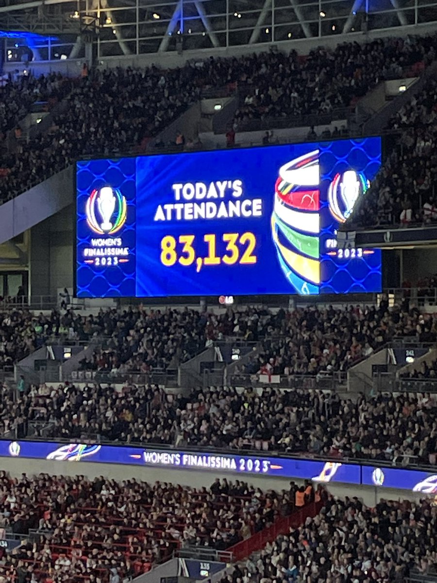 F_in_Football's tweet photo. #ENGBRA Wembley attendance tonight! #finalissma https://t.co/IhacvHY2mC