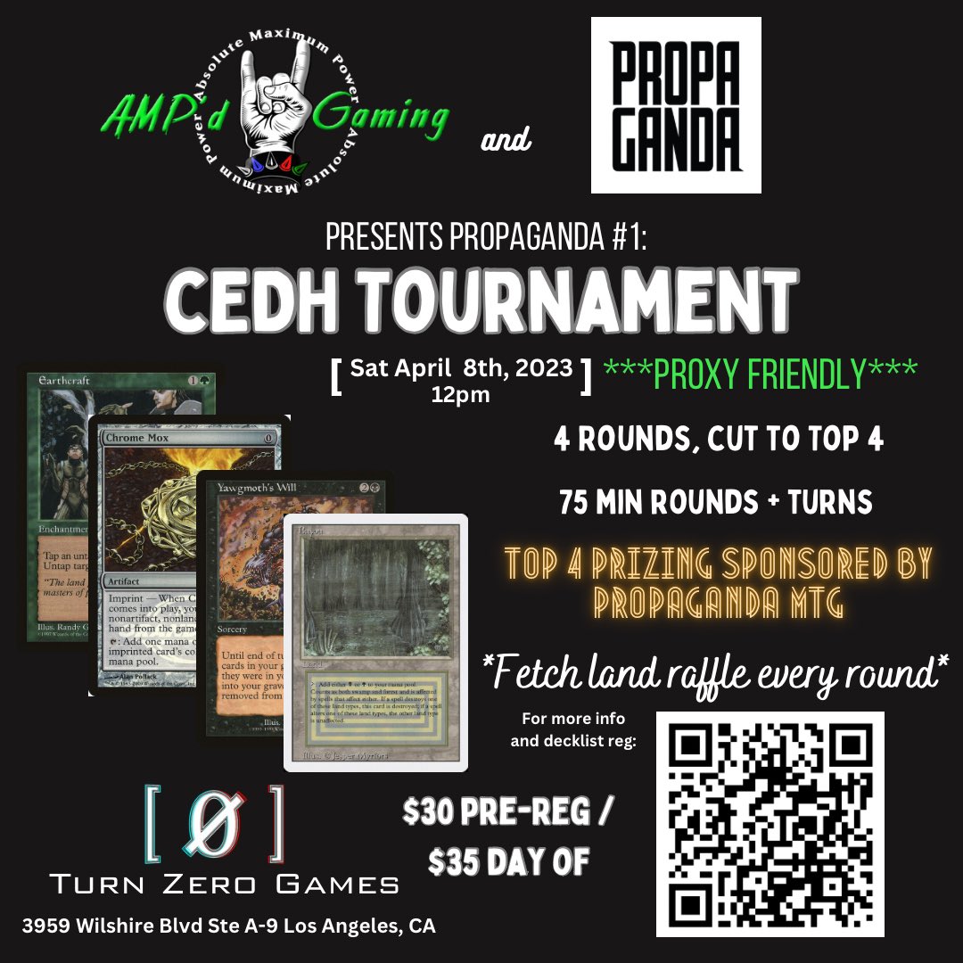 cEDH tournament on Saturday <a href="/turnzerogames/">Turn Zero Games</a>!! Don’t miss out, it’s gonna be a good one 😈