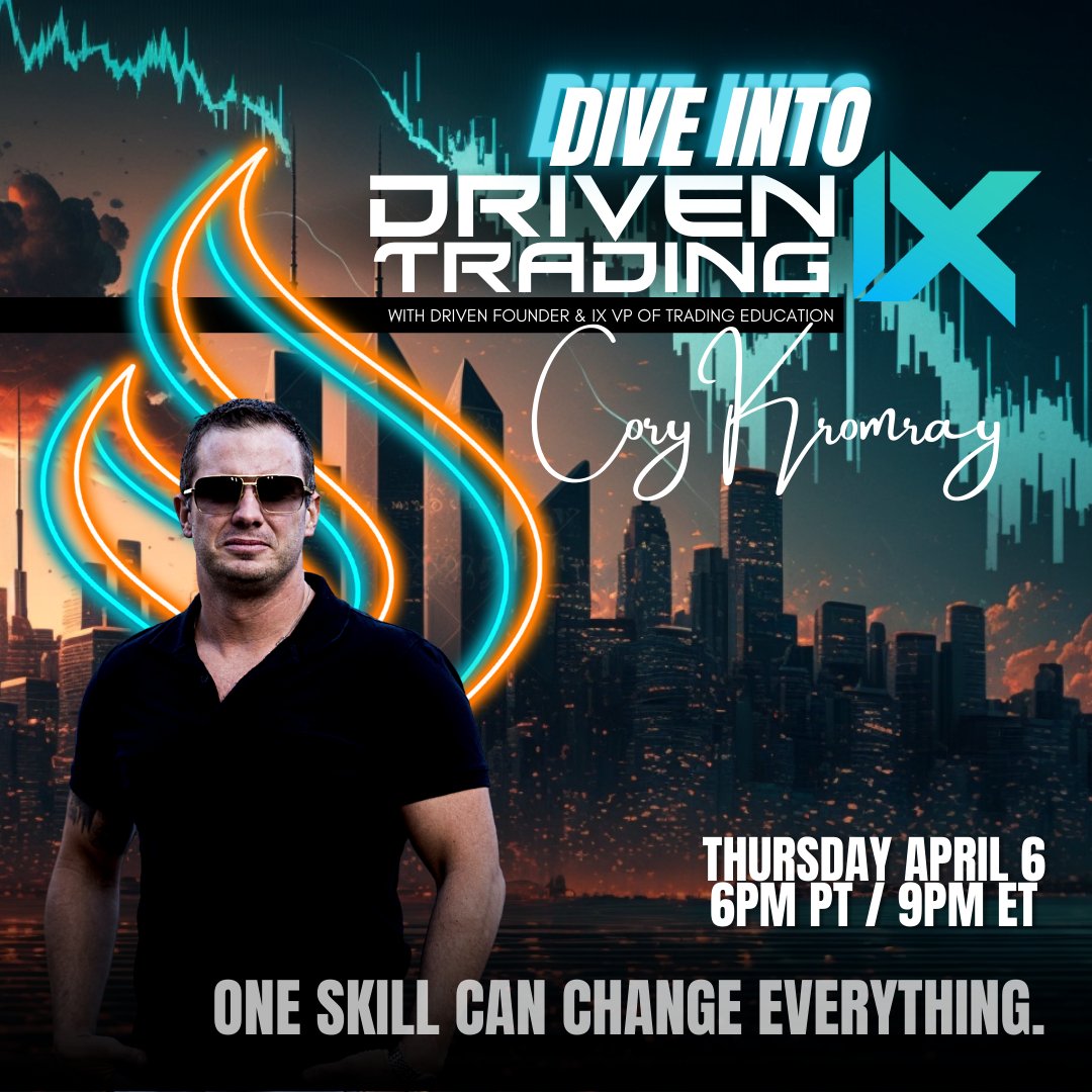drivenuniverse's tweet image. Tonight 🔥🔥🔥 Dive into DRIVEN Trading and open your mind to the possibilities of learning a skill that gives you control over your finances. ixdrivenlive.com