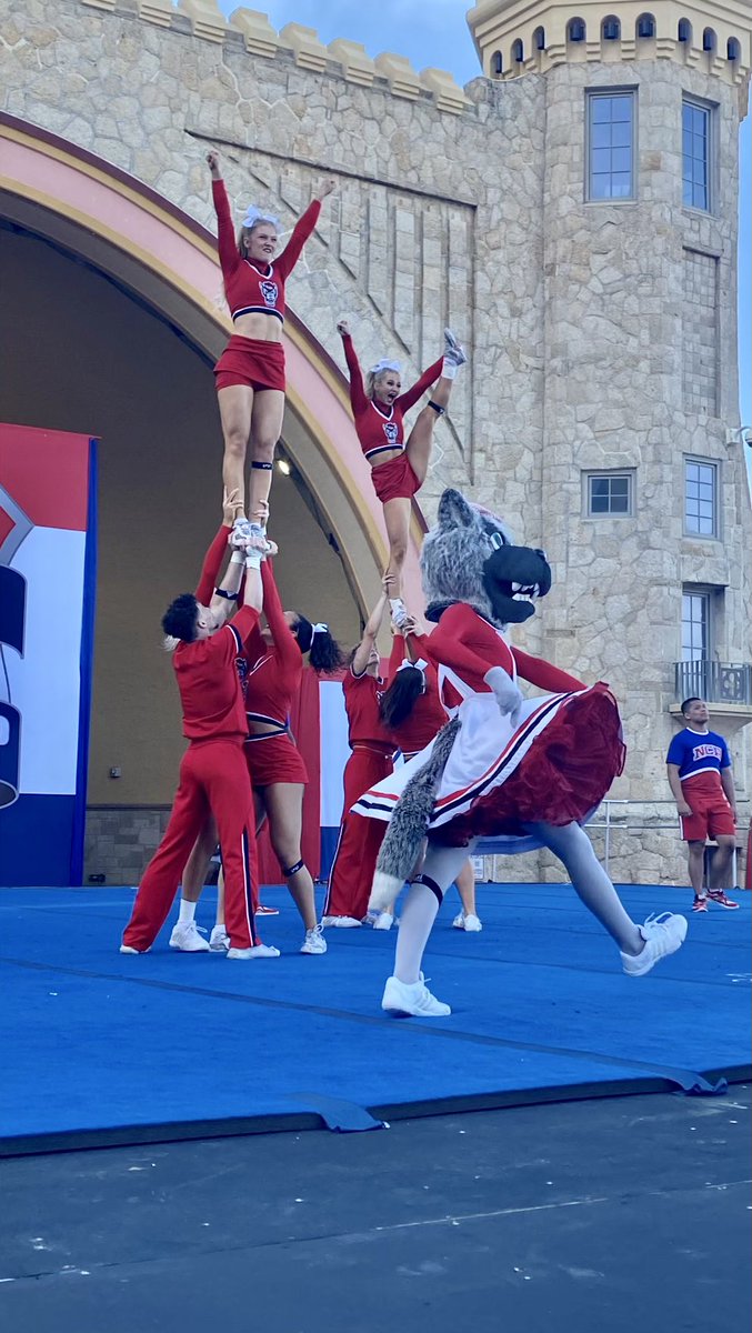 ncsucheer's tweet photo. Nationals Update: Congratulations to Small Coed on advancing to Finals in 1st place! 🔴 #WeAreTheWolfpack https://t.co/Qlq0nVOOfj