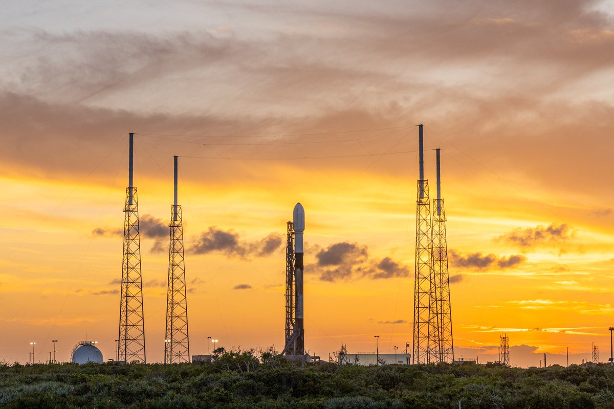 The Sun has set here in Cape Canaveral, Florida. Less than 5 hours until @Intelsat 40E blasts off from Launch Complex 40, carrying our @TEMPO_Mission payload with it! Who’s watching with us at midnight? —> NASA.gov/live #TEMPO