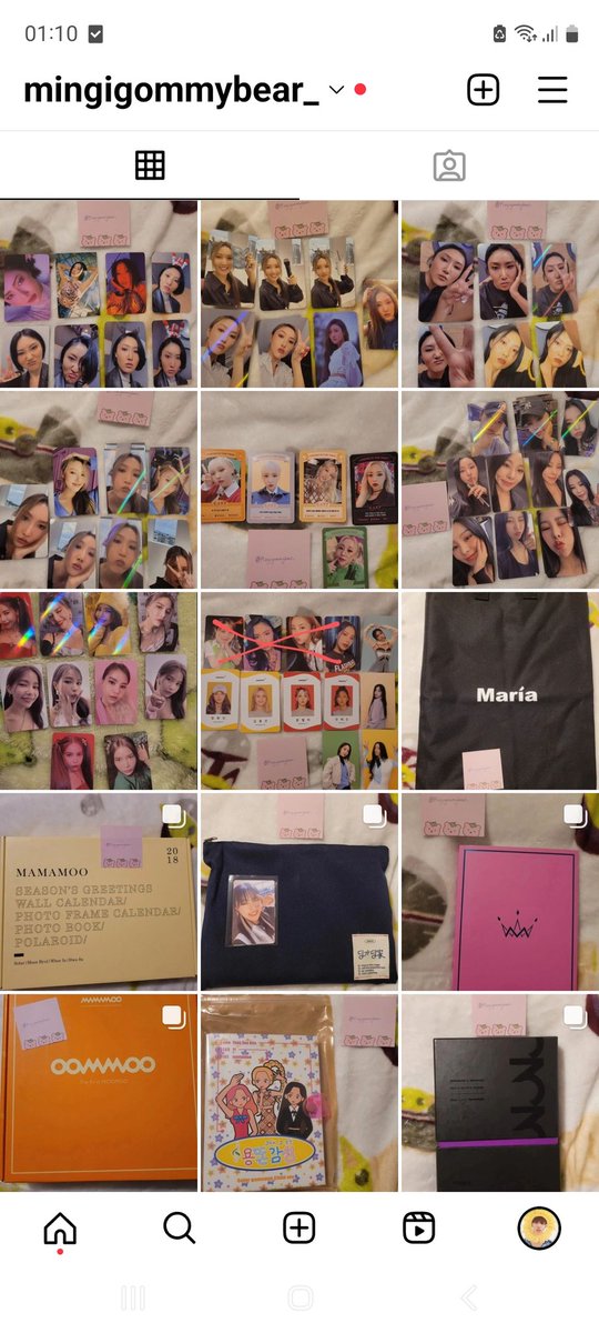 Selling a wide range of mamamoo pcs and pobs for all members, fankits, season greetings and other memorabilia over at my Instagram of @Mingigommybear_ 🥰