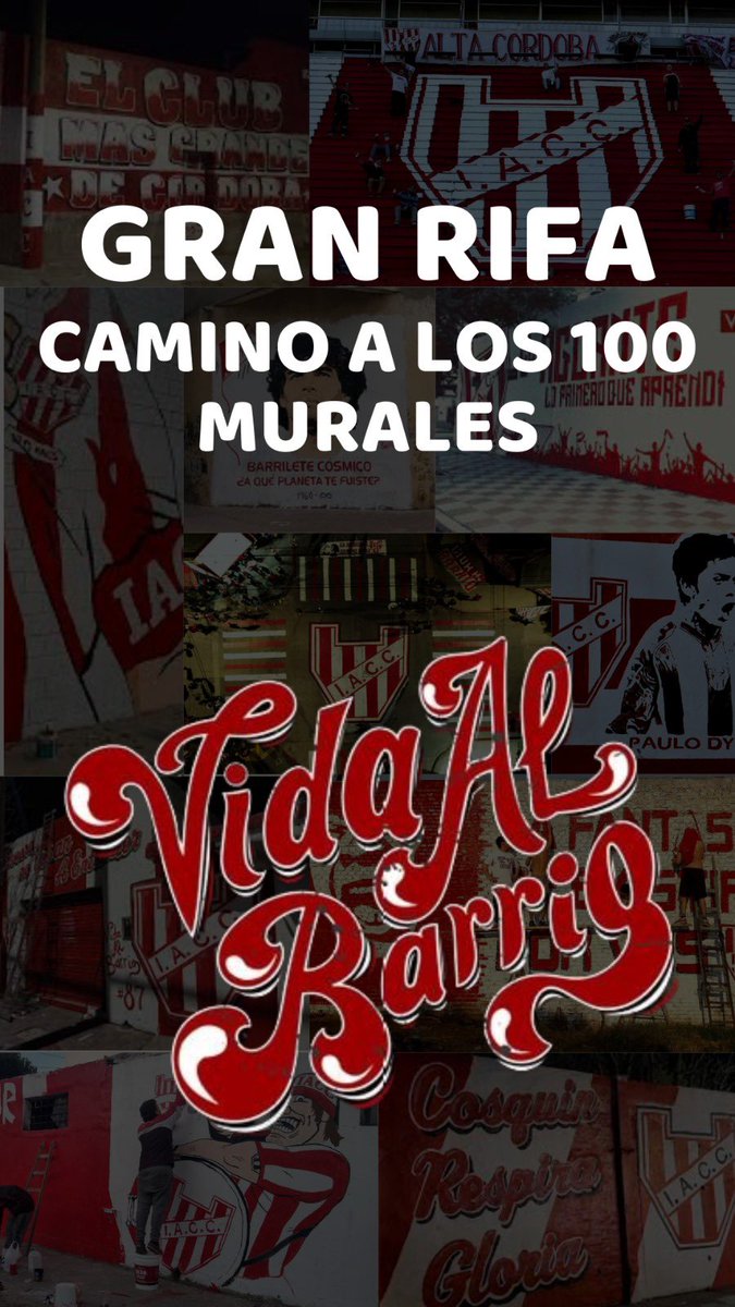VidaAlBarrio's tweet photo. GRAN RIFA‼️
 "Camino a los 100 murales"

Tenemos muchos proyectos e ideas y necesitamos la ayuda de  todxs lxs Gloriosxs.

Para eso necesitamos un proyector nuevo y materiales de trabajo y mucho aguante de ustedes.

Importante ⚠️ los números se compran físicos o virtuales (Insta) https://t.co/4b56CLd4Nn