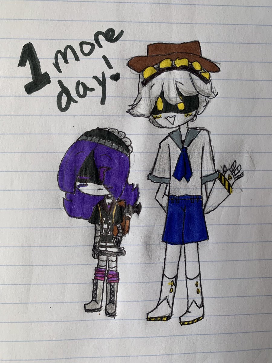 Uzifr0mmd's tweet photo. RAHHH THE NEW EPISODE IS TOMORROW !!! IM SO EXCITED SHAOSHSOHSOSB (don’t mind Uzi’s squished head I wanted to try a new style💀) #murderdrones #1moreday #murderdronesep4 #uzi #Uzidoorman #n #serialdesignationn #v #serialdesignationv #uzi #murderdroneepisode4 #glitchproductions https://t.co/hCr6rTHZ3q