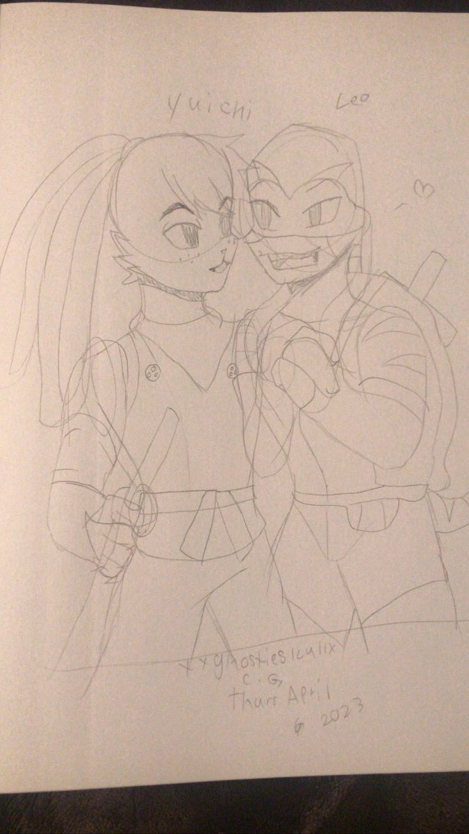 xxghostieskullx's tweet photo. Usagi and Leo sketch
:
:
:
:#Leousagi #sketch #rottmntleo #rottmntusagi https://t.co/JxIS657ASt