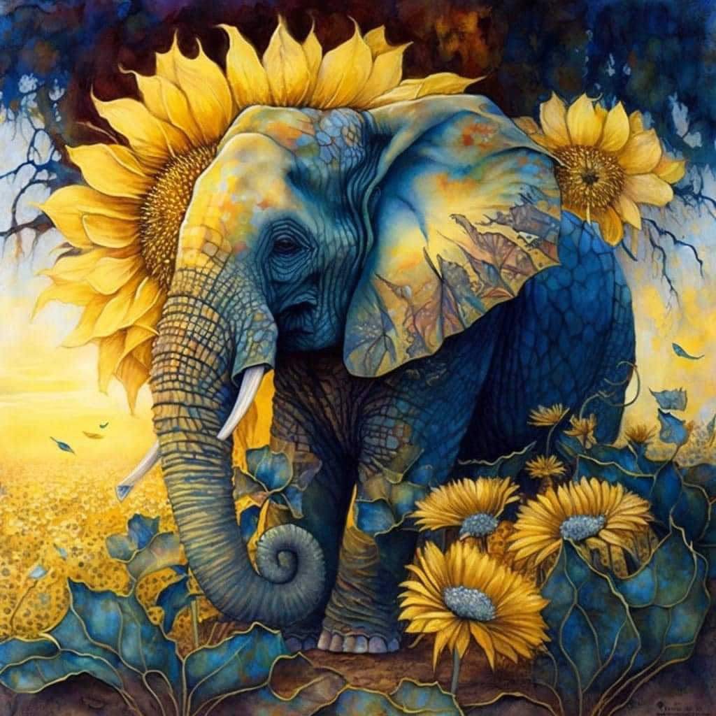 LadyDLuvs420's tweet image. Sunflower Elephant
   🌻 🐘 💛