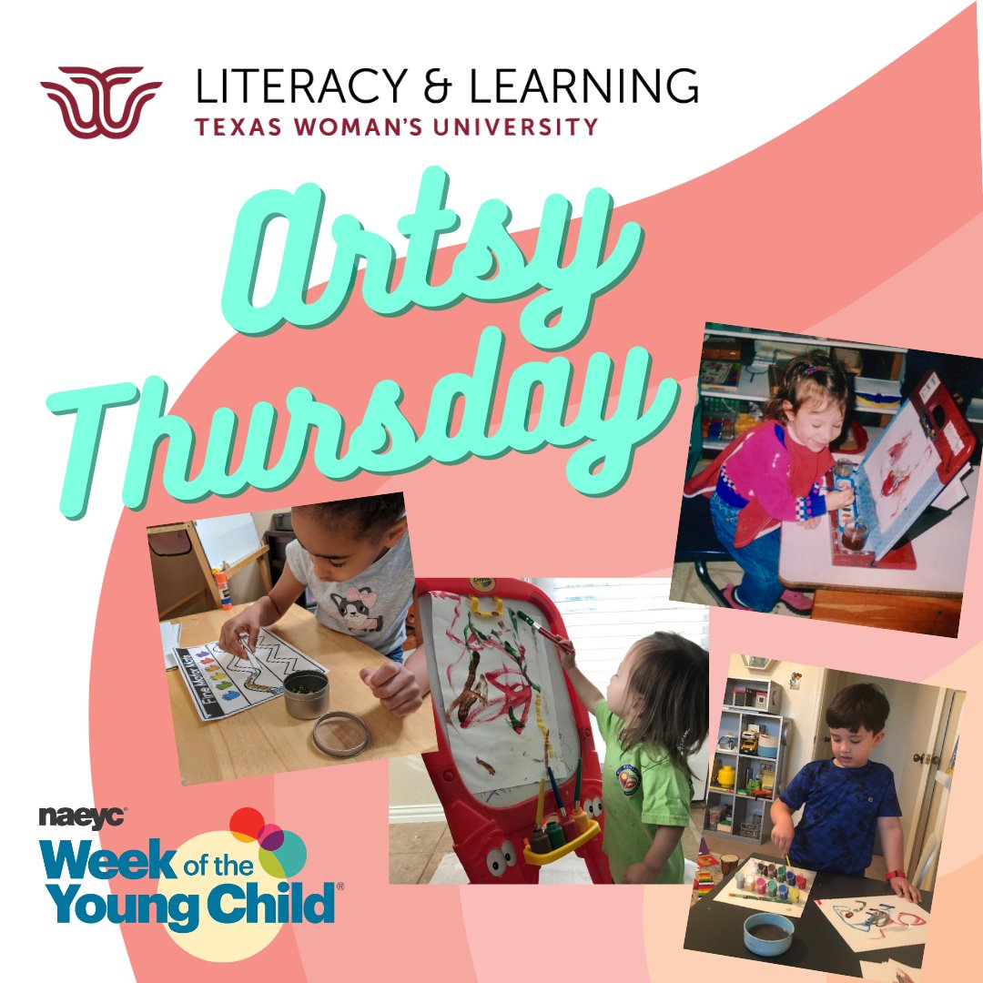 TWUEducation's tweet photo. Celebrate Artsy Thursday with open-ended art projects! Children develop creativity, social skills, and motor skills through imaginative creations! Share pics with #WOYC23 and #WOYCTEXAS.

#TWU #ArtsyThursday #Community  @NAEYC @TWUCOPE https://t.co/OpTpXq9fGZ