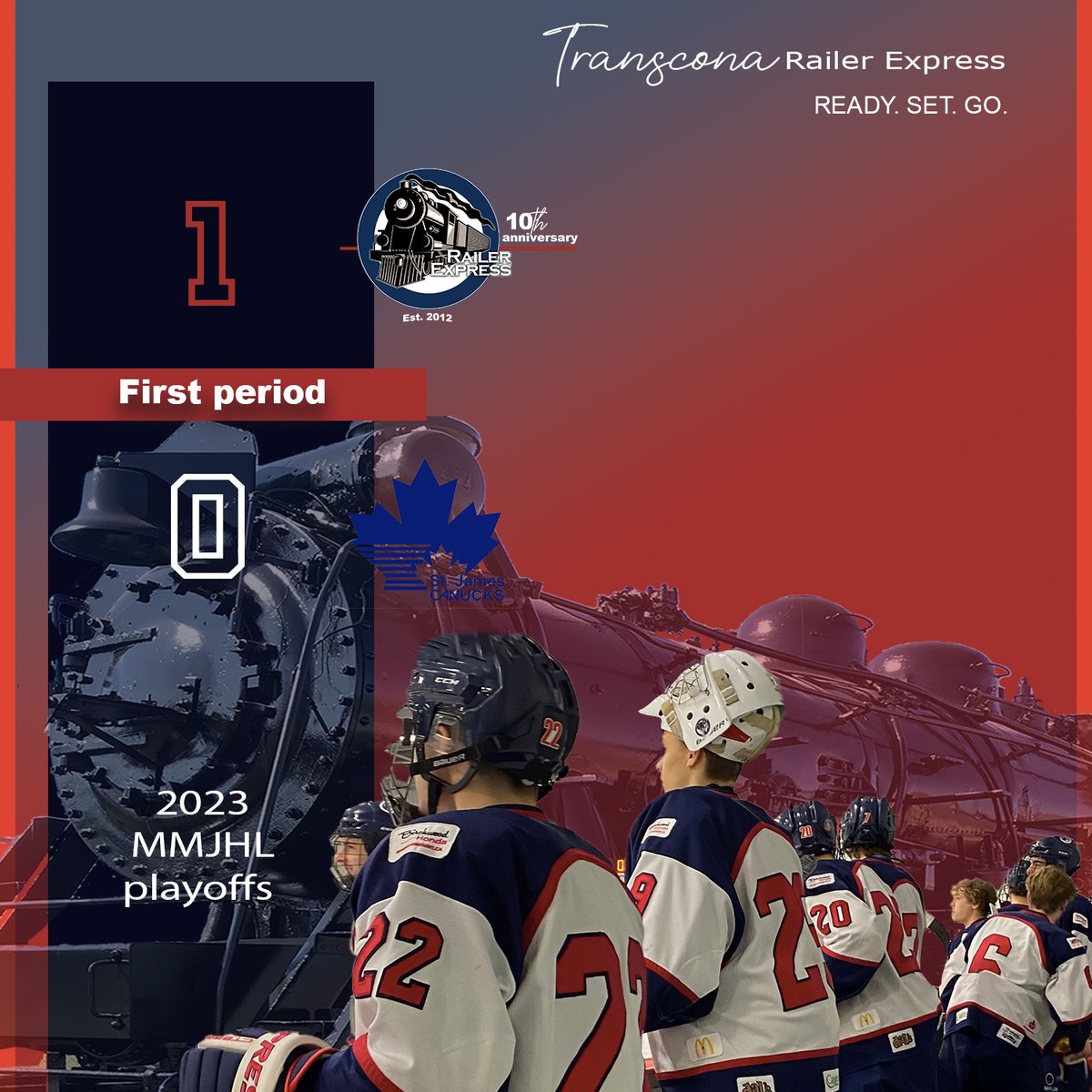RailerExpress's tweet photo. Powers standing strong between the pipes.

20 mins done.

#GoExpressGo | #MMJHLPlayoffs https://t.co/S4OkyTfQTd