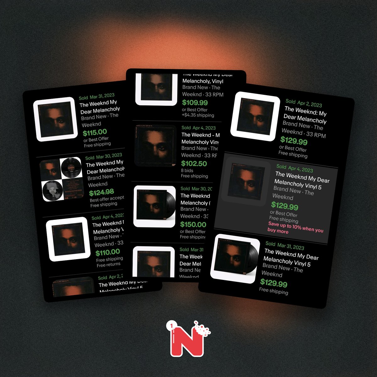 The Weeknd restocked his 'My Dear Melancholy' LP Vinyl Record for its 5th anniversary 🔥

With these vinyls retailing at $33 and now reselling at over $130, Nibble users feasted 🤯

Don't miss an opportunity to make money online, signup now through our link in bio!