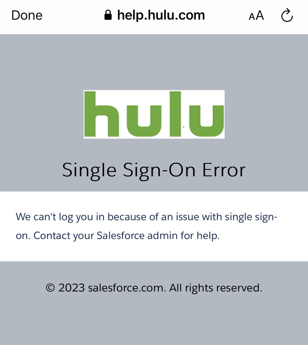 alipap3's tweet photo. @hulu_support We have T-mobile internet, so yes it’s mobile. Does that mean i’ll never be able to use hulu on my tv? I still can’t access your help site. I get the attached message https://t.co/AvRGIEHKje