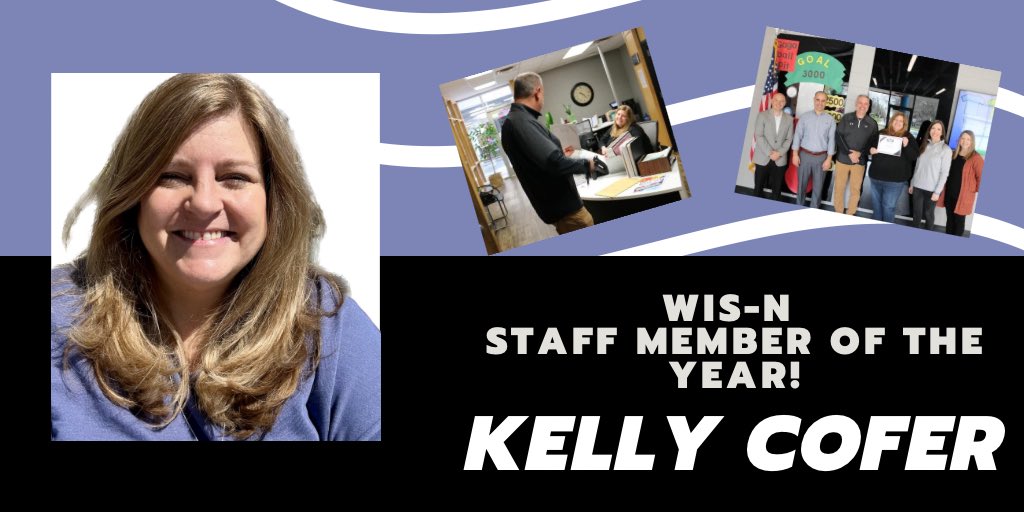 Congratulations to our wonderful secretary, Kelly Cofer on being named WISN Staff Member of the Year!  Thank you for all that you do for WISN! #WISNfamily