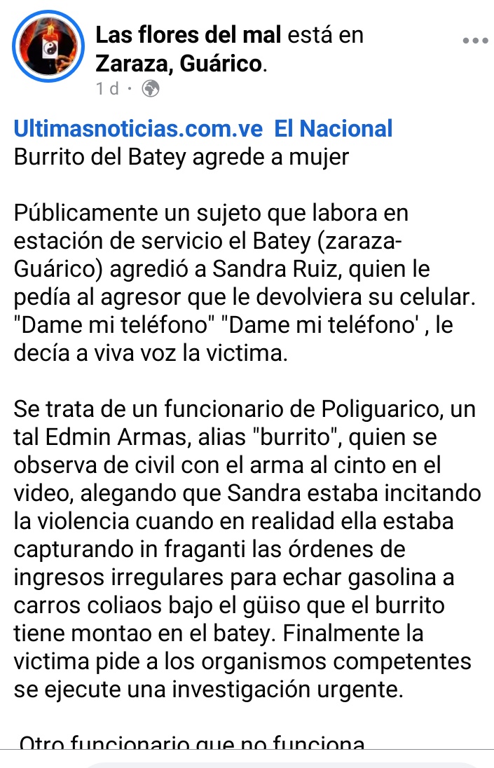 Filcal general, señor gobernador, alcalde, que pasa con este funcionario público se cree el dueño de zaraza y nadien hace nada para poner orden sobre este abusador
