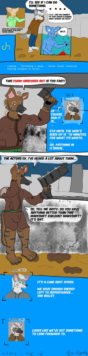 Arch__Yeen's tweet photo. Dive into the quantum universe and past lives with #SimulatorEarth! Follow the journey of Faraday, Turing, and Indian goddesses Shiva &amp; Shak-ti as they explore a multi-verse where tech advancements have led to an upward shift in evolution.  #FurryArt #ComicSeries #MultiVerse 📷 https://t.co/KKJm0Sr5bz