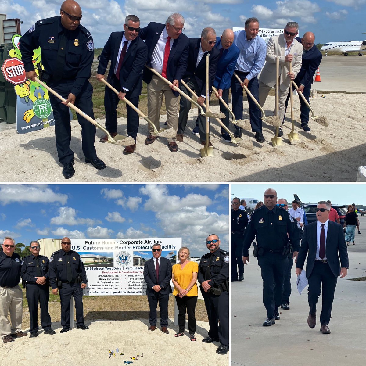 CBP Florida officially welcomed Vero Beach Regional Airport to the U.S. Customs and Border Protection User Fee Facility family on Wednesday. This groundbreaking event is another step in facilitating legitimate travel across our borders.  @flyverobeach