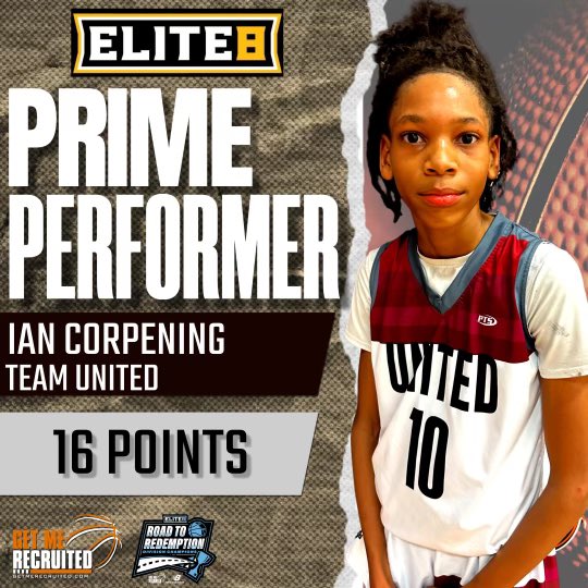 getmerecruited's tweet photo. Championship Game Prime Performer 
Ian Corpening 
Team United https://t.co/zmoLJSNUoD
