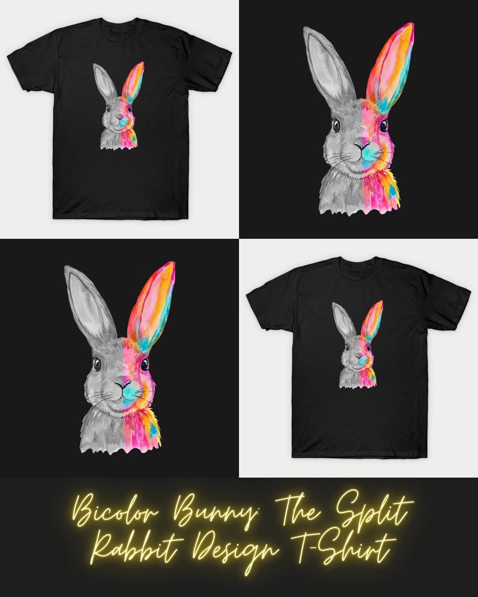 Bicolor Bunny: The Split Rabbit Design T-Shirt
🌈🐰 The colorful design is sure to turn heads and make you stand out from the crowd.
Find out more, please click the link to shop or visiting homepage to exploring more design.

#SplitRabbit #TShirtFashion #StreetStyle #rabbitlovers
