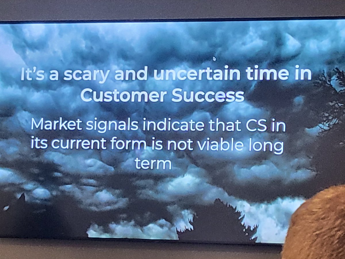 Resonating... the problem with all the dialogue I hear about CS is people speak in silos to CS. Often CEOs and boards don't have a great grasp on how NRR really gets done. To make matters worse, the shift to profitability and away from growth means success is out of style