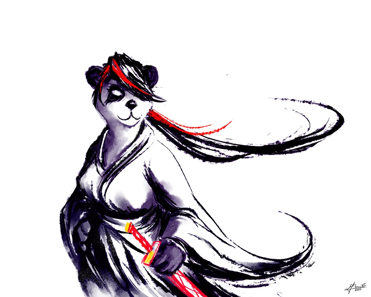 Seunghee
#pandaren #warrior #samurai #inkart #sumie #sumiepainting #stylized #pandarenwarrior #fantasyart #characterportrait #dnd #dndart #worldofwarcraft  #characterart #painterly #watercolorart #commissionsopen #dungeonsanddragons #warcraftart #warcraft #roleplay
