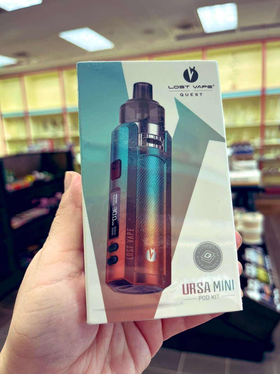 WildLeafTobacco's tweet photo. Wild Leaf Tobacco has Lost Vape Quest, URSA Mini Pod kit! This dope vape battery has a 1200mh, a UB Lite Coil Compatible, adjustable airflow, smart coil detection and much more! A great option if your thinking of going to a refillable vape pen! #vape #vapecommunity #vapin https://t.co/BgJRWPleJp