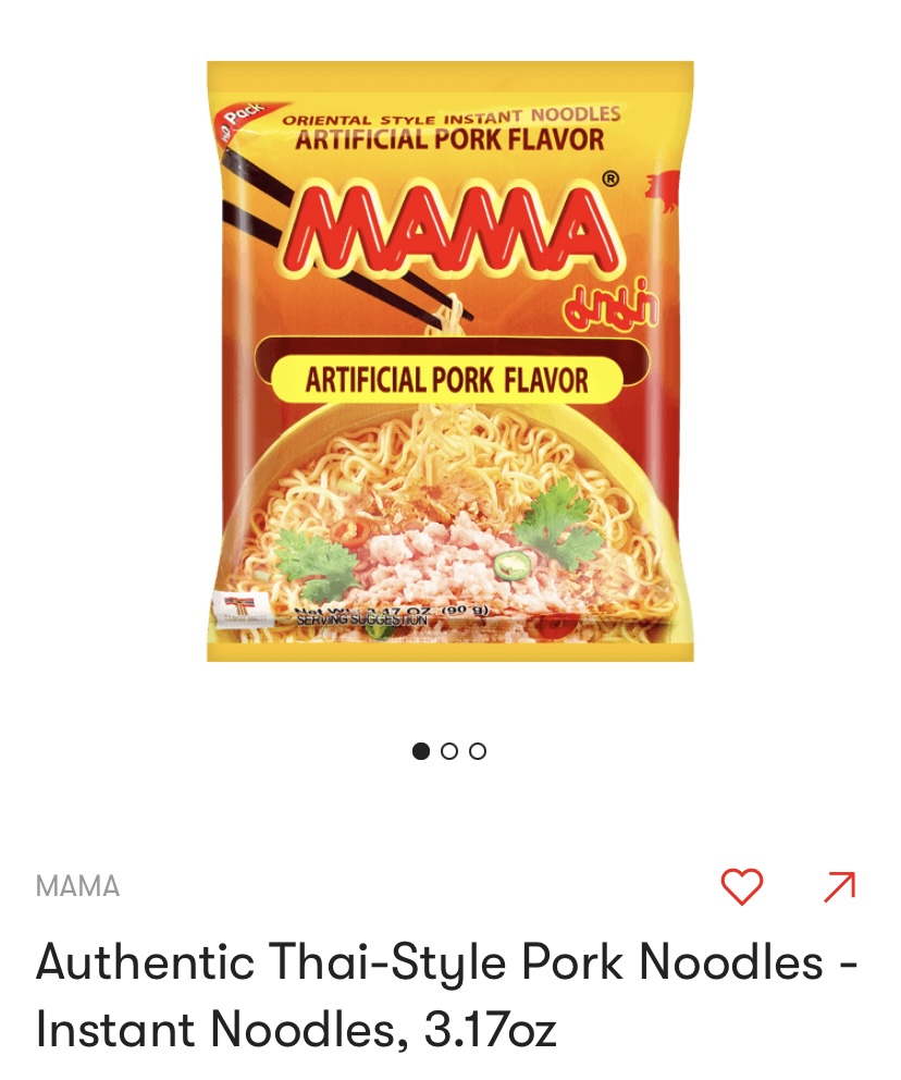 Mama Thai Instant Noodles: Pork