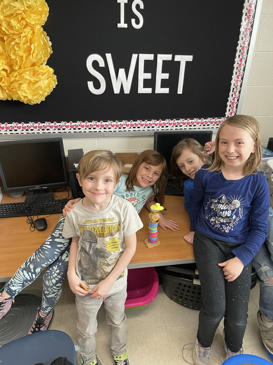 Mrs_Ray_1st's tweet photo. Egg STEM challenge-We had so much fun building towers to hold our peeps using only plastic eggs and play dough. https://t.co/fKckAdSigK
