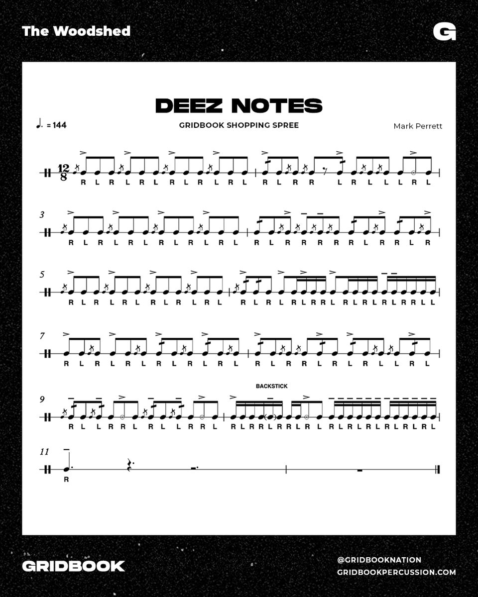 Deez Notes are fun to play, try them out!
⁠⁠
#GridbookChallenge #GridbookPercussion #GridbookNation #Percussion #PercussionEducation #Percussionist #PercussionCommunity #Drumline #Marching #MarchingArts #MarchingPercussion #MarchingBand #Drummers #DrumChallenge
