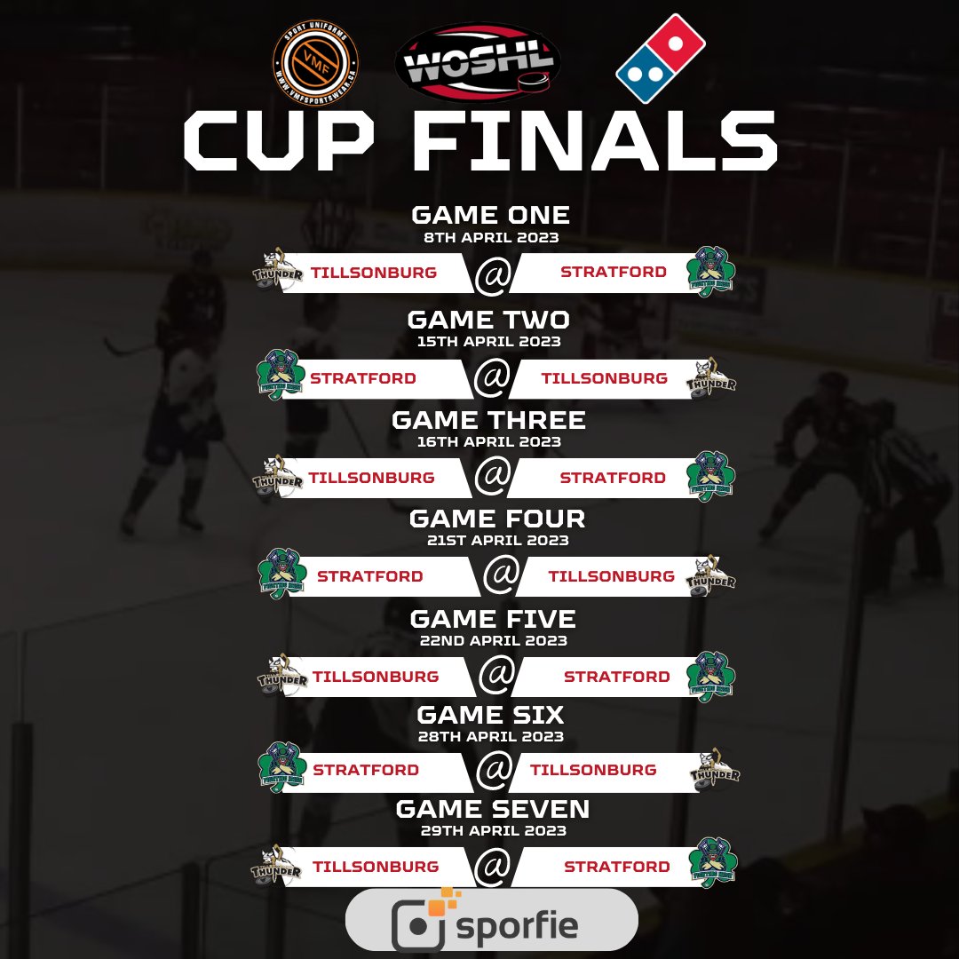 OSHL_official's tweet photo. It's almost time! The WOSHL Super Cup Finals start this weekend! Stratford and Tillsonburg! https://t.co/tBm1dqARiR