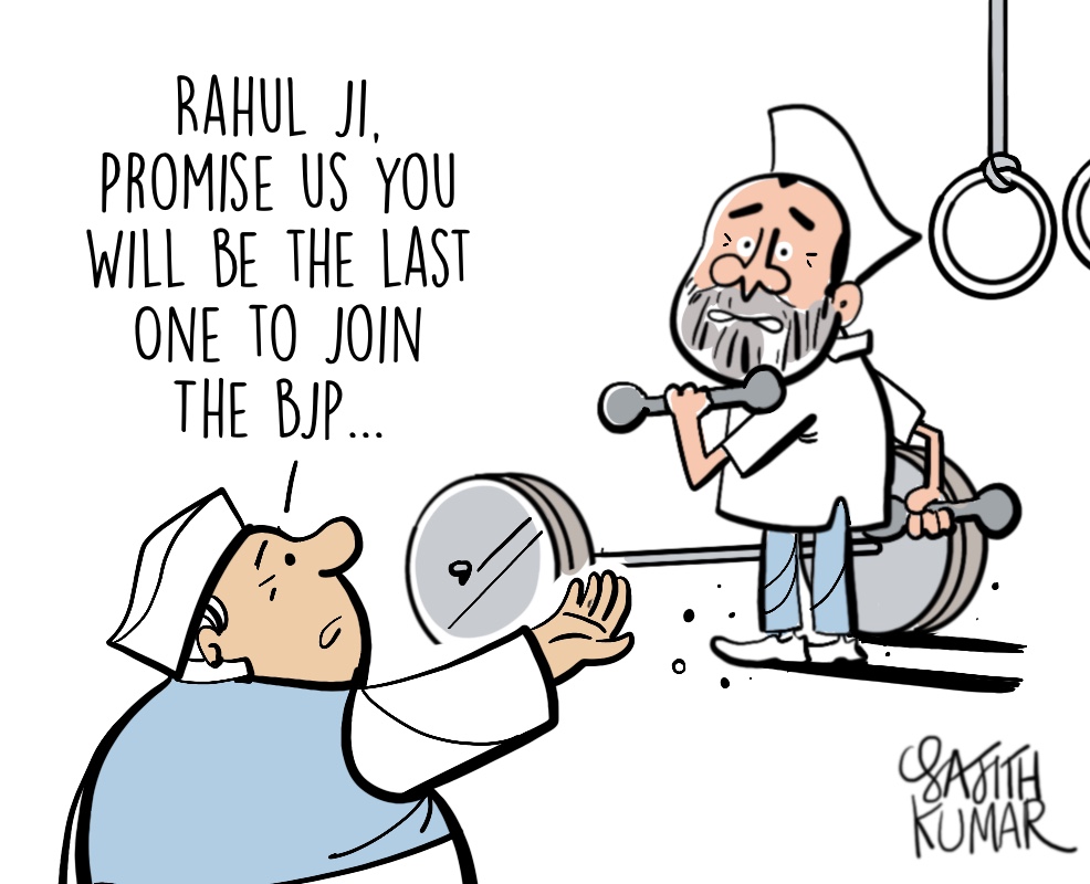 #Congress #AKAntony cartoon @DeccanHerald