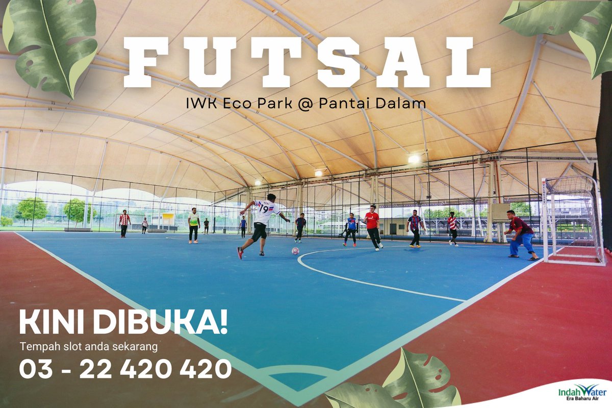 IwkComms's tweet photo. Gelanggang futsal di IWK Eco Park @ Pantai Dalam kini dibuka setiap hari dari jam 8 pagi hingga 12 tengah malam. Hubungi 03-22 420 420 atau emel ke ecopark@iwk.com.my untuk tempahan sekarang!
#EcoParkIWK #EraBaharuAir #NewLifeForWater https://t.co/Si8fWV5RFX