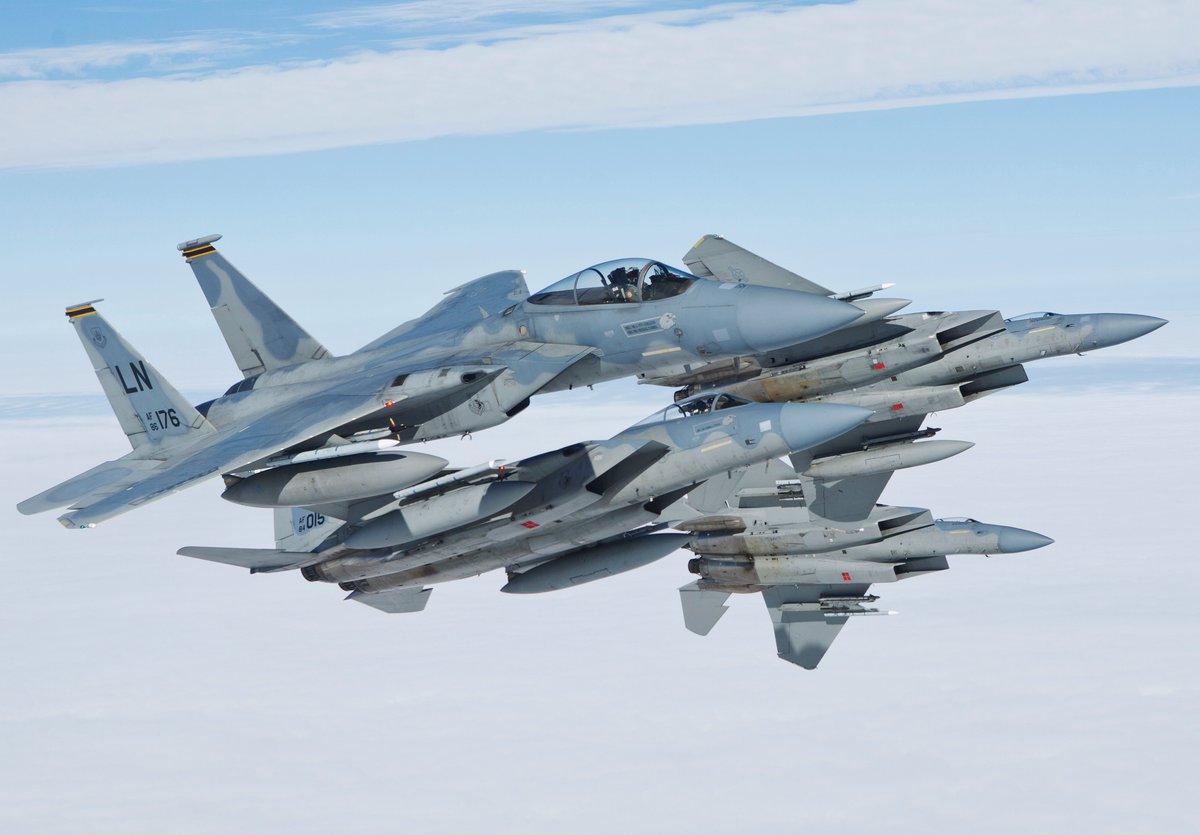Four F-15C Eagles from the 493rd Fighter Squadron, Royal Air Force Lakenheath, England, break formation during flying operations July 22, 2015.

(Courtesy photo by Ioannis Lekkas/Released)