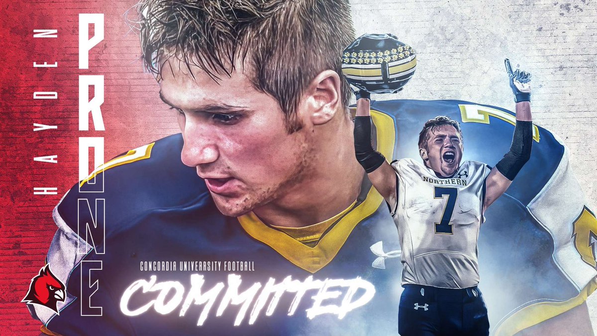 hayden_prone's tweet photo. Blessed to announce that I’m committing to @CUAA_Football I would like to thank @D_Green45 @CoachSchu44 and staff for this amazing opportunity to excel in what I love!!! @Brucejo26064403 https://t.co/2trZJK3Btg