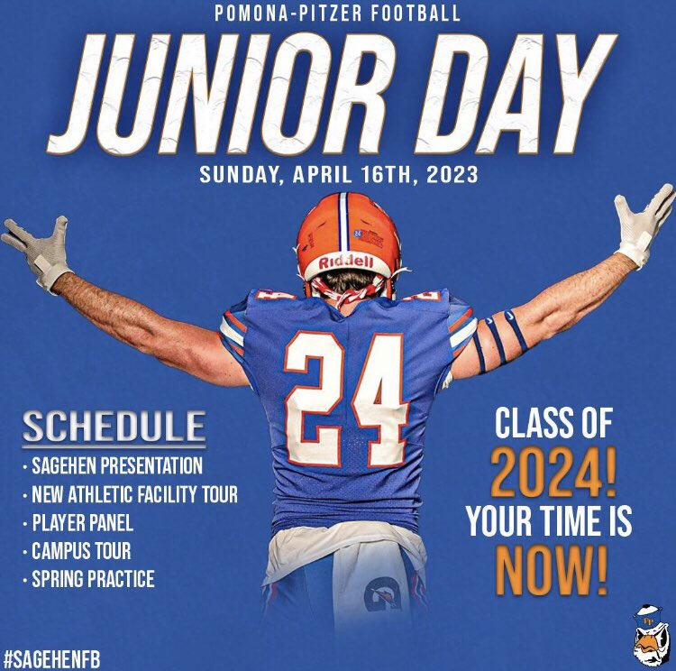 I’m extremely excited & honored to be invited to the @HensFootball Class of 2024 Junior Day!! Can’t wait to check out the #1 High-Academic football program in the West!! 

#GoSagehens | #SagehenFB | #SCIAC 

@pomonacollege @coachjwalsh @michale_spicer @tthongmee @coachbccarroll