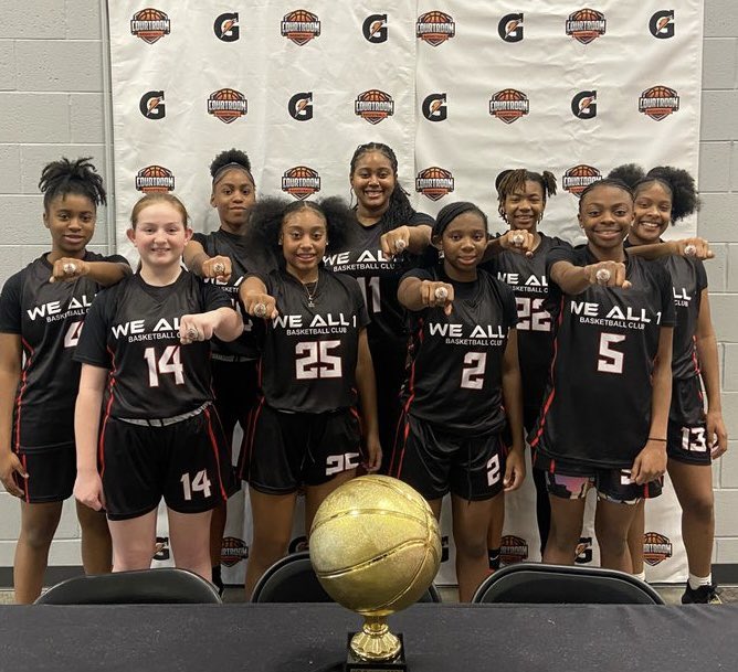 LailaNelson25's tweet image. Just flexin our rings!!! Come see us tomorrow at the Gatorade Fieldhouse #NewSquad #SameGoal #SameMission #WeAllOne 🏀