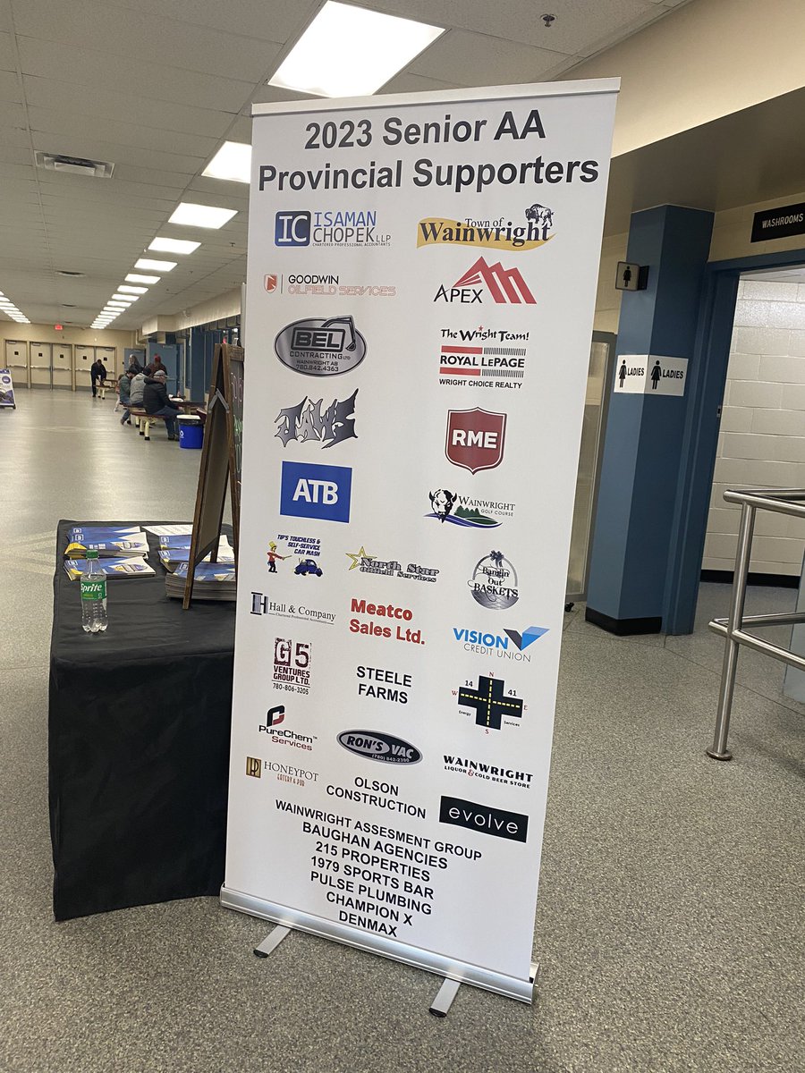 Devo9911's tweet photo. Proud that @atbfinancial continues to be THE sponsor of hockey provincials in Alberta.
Spent the evening with our ATB team in Wainwright volunteering to run the gate at Senior AA provincials. @HockeyAlberta #CommunitySupporters https://t.co/luRZDWW50o