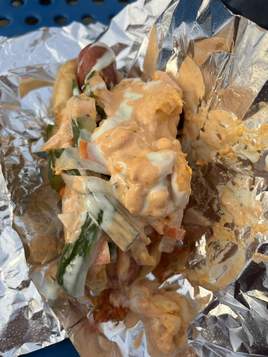 BellBobbles's tweet image. Unfortunately my “All Around the World Dog” @AkronRubberDuck was not not as advertised! $20 for a (single) dog with topping slopped on. #disappointed