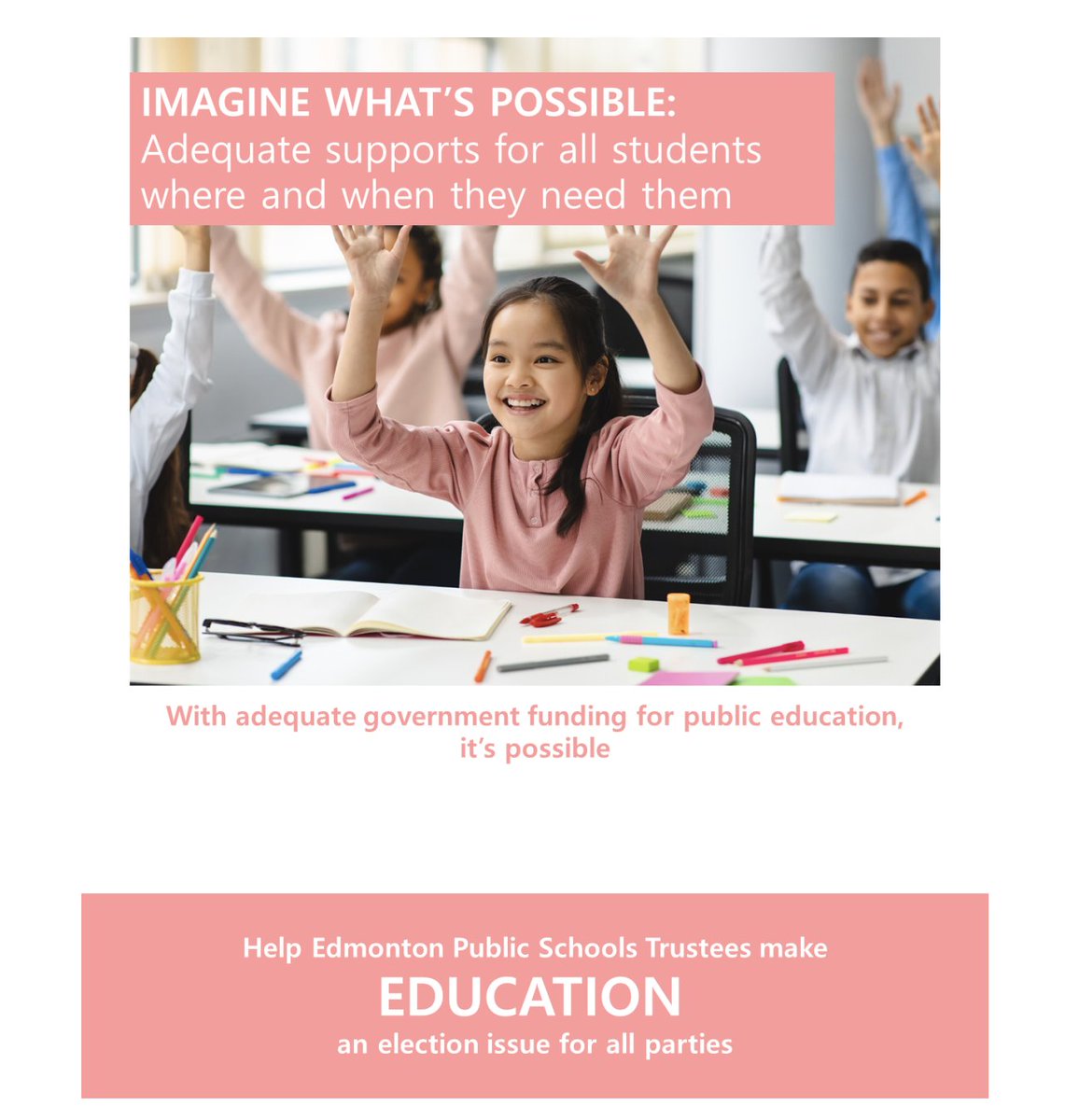 Question for provincial candidates - kids and MENTAL HEALTH:

One in four youth will be affected by mental illness. What is your party's plan to provide adequate, sustainable supports for kids in public schools?

#abpoli #yeg #PublicEducationMatters