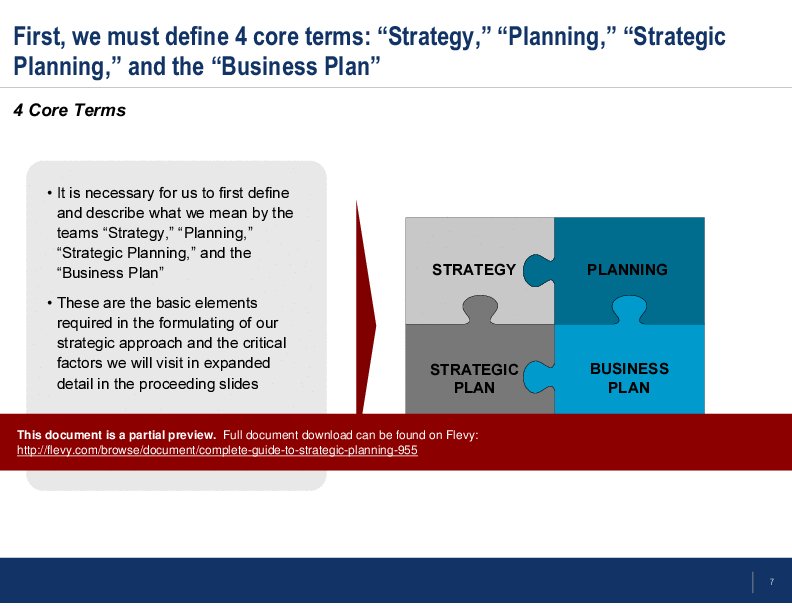 Complete Guide to #StrategicPlanning - 77-slide deck flevy.com/browse/tweet/d…

#consulting #lss  #strategy #smallbiz