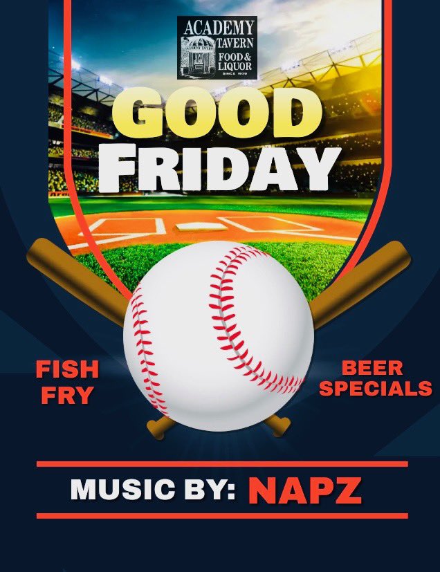 #GoodFriday #OpeningDay2023 <a href="/AcademyTavern/">Academy Tavern on Larchmere</a> ⚾️🍔🍗🥃🍺🍷