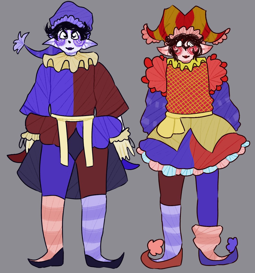 jollyhauntings's tweet photo. [ 🎪Forgotten Circus @F0rg0ttenCircus ]

🎉THE JESTERS HAVE ARRIVED!!

✨DESIGNS BY @qy_unii ! 

[ #art #digitalart #ArtistOnTwitter #oc #sharedoc #forgottencircus ] https://t.co/fVB09Hg2Kv