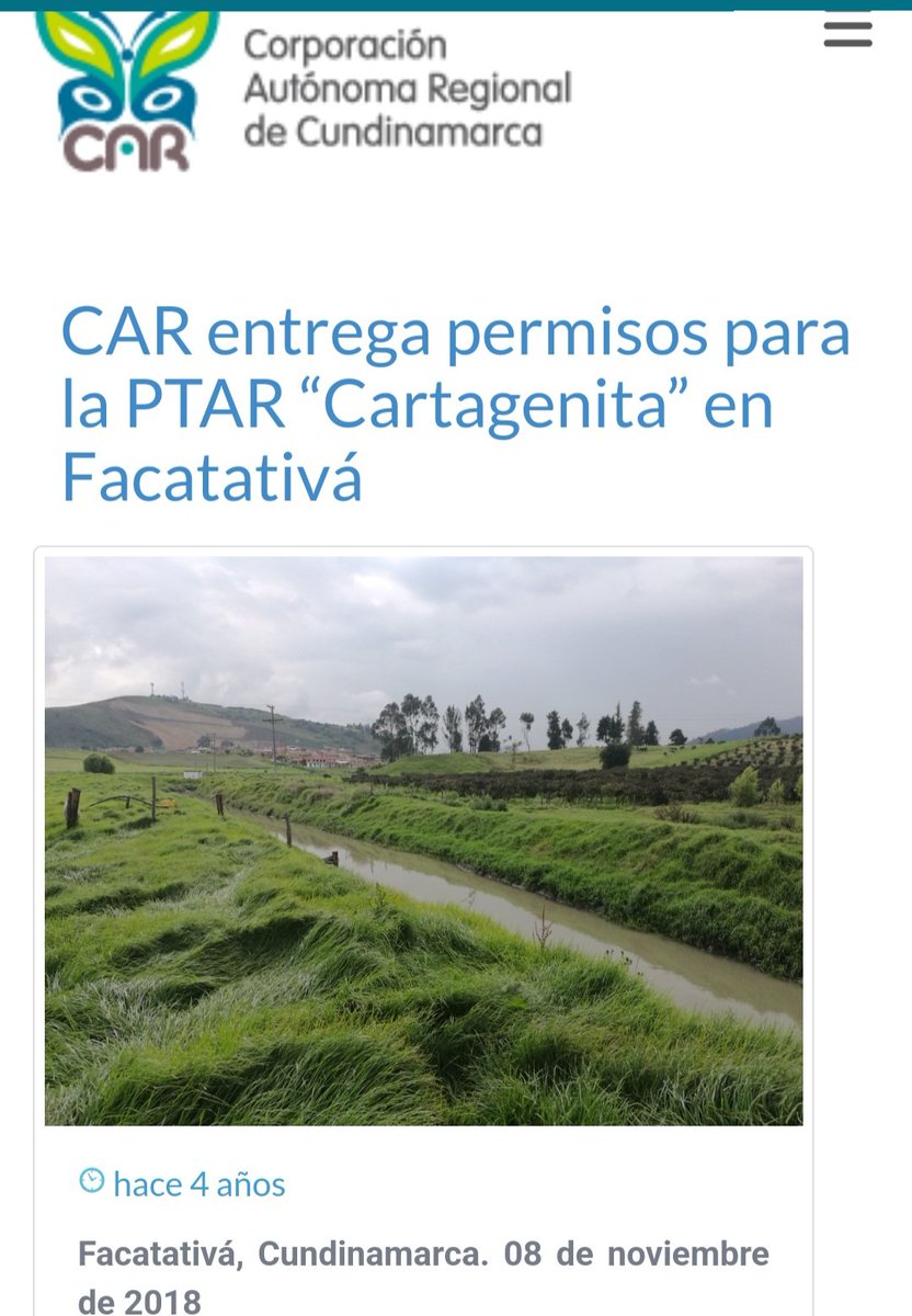Si <a href="/EAFSASESP/">Acueducto Facatativá</a> AcueductoFaca lleva 20Años pagando a <a href="/CAR_Cundi/">CAR Cundinamarca</a> entre $500'y$800' anuales,podría=haber construido una PTARx$12000'.La que construyen en Cartagenita cuesta $9000'y sólo va a tratar el 15% de LasAguasUsadas del M/pio <a href="/AlFacatativa/">Alcaldía Facatativá</a>.😡
¡Faca va para 150Mil Habitantes!👁️