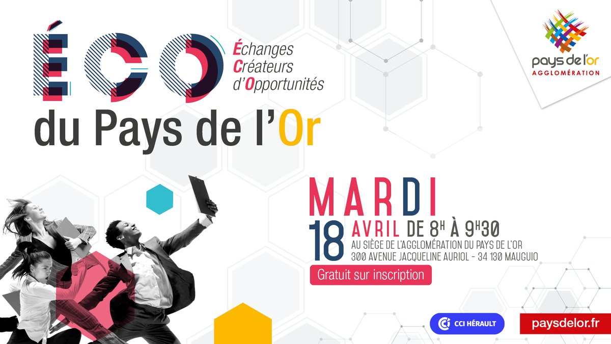 Vous êtes chef d'#entreprise sur le territoire ? Participez aux prochains #ECO !
Venez présenter votre activité et booster votre réseau lors d'un petit-déjeuner "Accélérateur de business" !
👉 paysdelor.fr/eco1804/