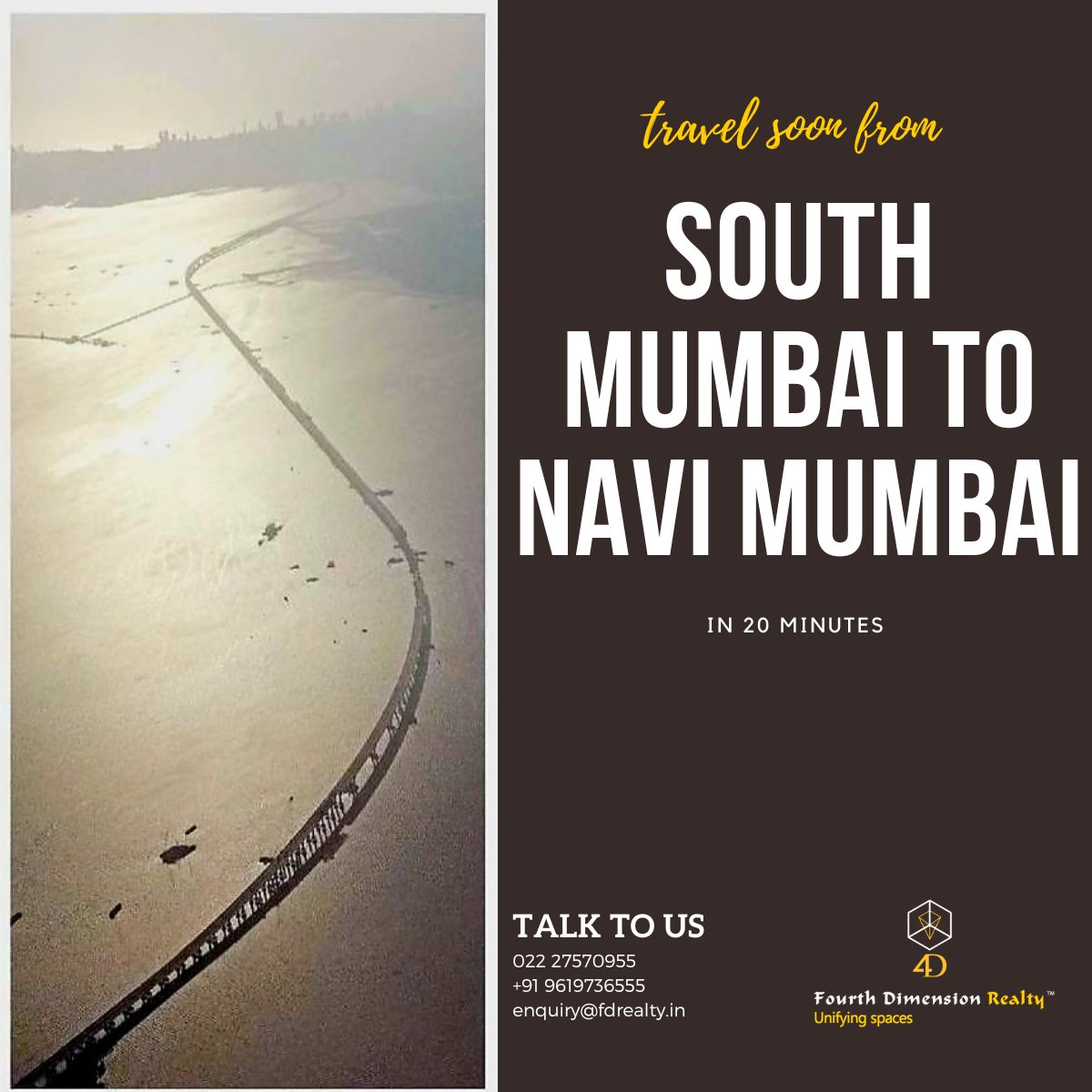 RealtyFd's tweet photo. #travel to #offices and #homes in #navimumbai in 20 minutes  soon via #transharboursealink https://t.co/zIGpPD928q